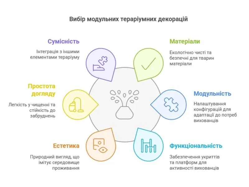 Модульні декорації для тераріумів: стиль і практичність