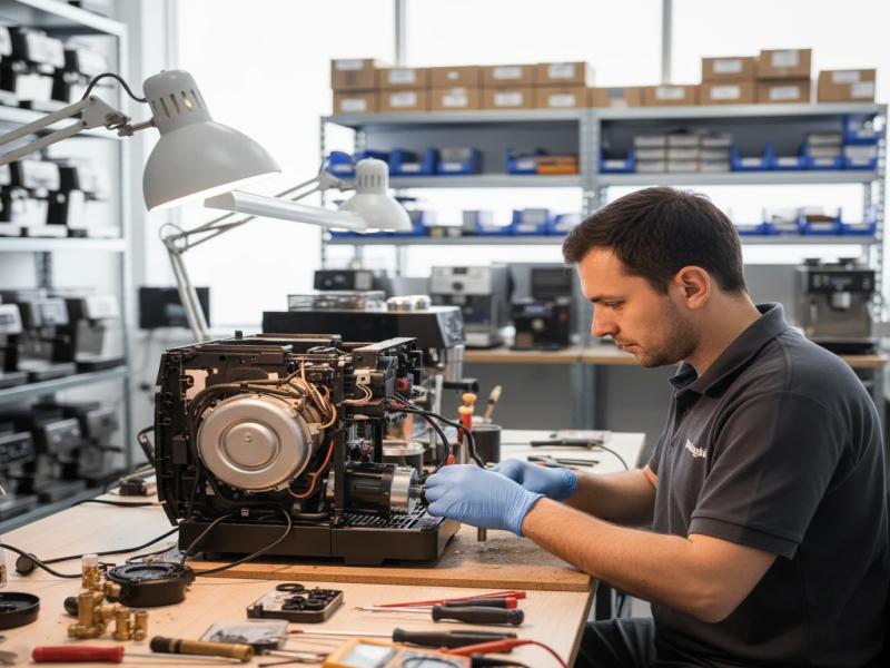 Процес ремонту кофемашини майстром у Броварах