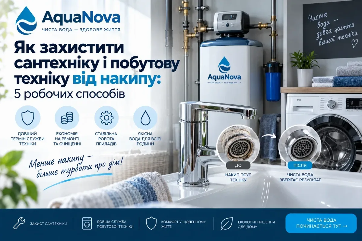 Як захистити сантехніку і побутову техніку від накипу